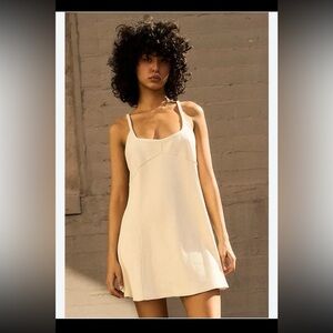 NWT Free People Beach Plaza Mini Dress in Tofu or Cream 
size Medium